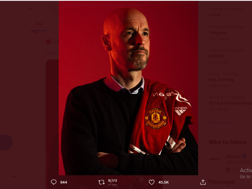 Erik ten Hag resmi ditunjuk sebagai pelatih baru Manchester United 2022-2025.