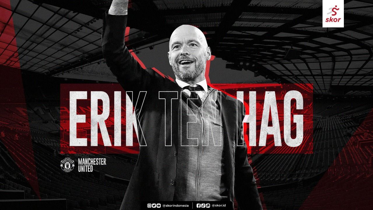 Cover Erik Ten Hag, pelatih Manchester United.
