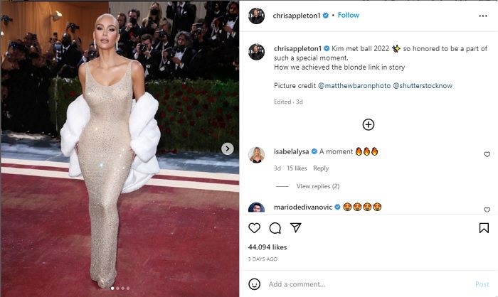 Kim Kardashian menuntaskan tantangan untuk mengenakan gaun ikonik milik Marilyn Monroe di karpet merah Met Gala 2022.