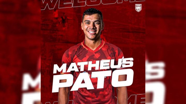 Poster perkenalan Matheus Pato.sebagai pemain asing anyar Borneo FC untuk Liga 1 2022-2023, Mei 2022.