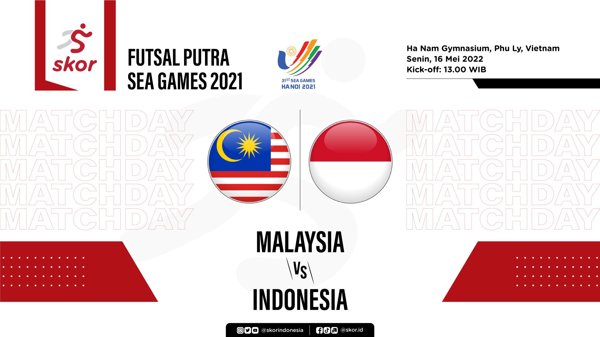 Cover Futsal Putra Sea Games 2021, Malaysia vs Indonesia