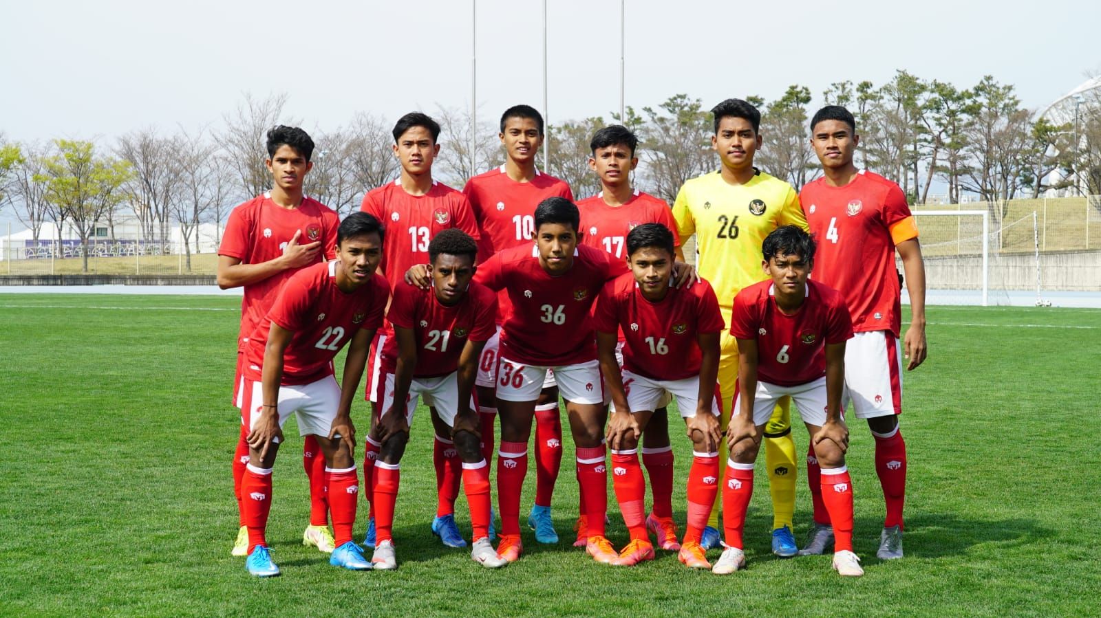 Para pemain timnas U-19 Indonesia saat berlatih di Korea Selatan 