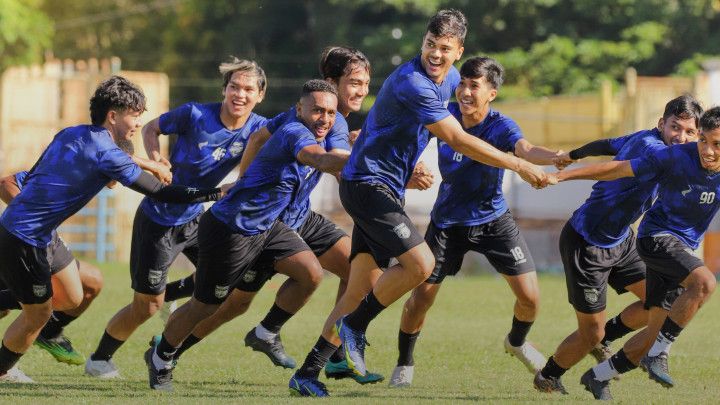 Para pemain Borneo FC menjalani pemusatan latihan untuk persiapan Liga 1 2022-2023, Mei 2022.