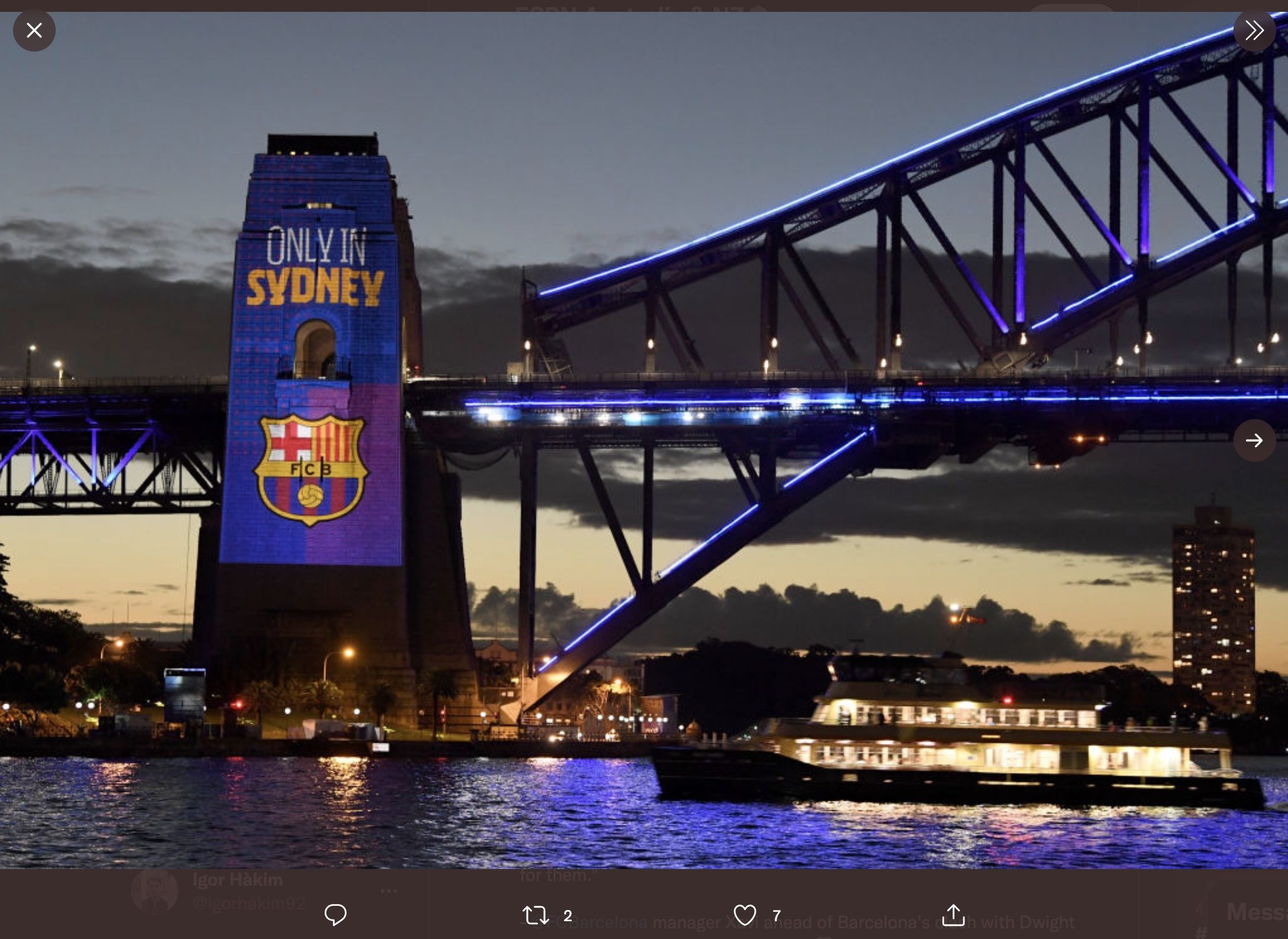 FC Barcelona akan menjalani laga persahabatan melawan A-League All Star di Sydney, Autralia.