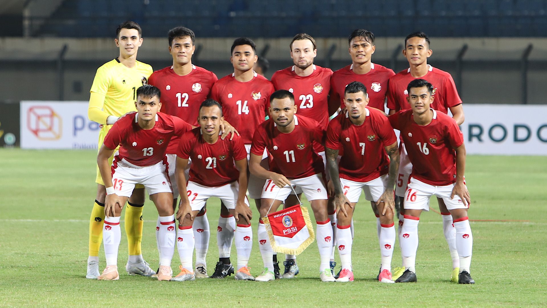 Starting XI Timnas Indonesia saat menghadapi Bangladesh di Stadion Si Jalak Harupat, Soreang, Bandung, Rabu (1/6/2022) malam WIB.