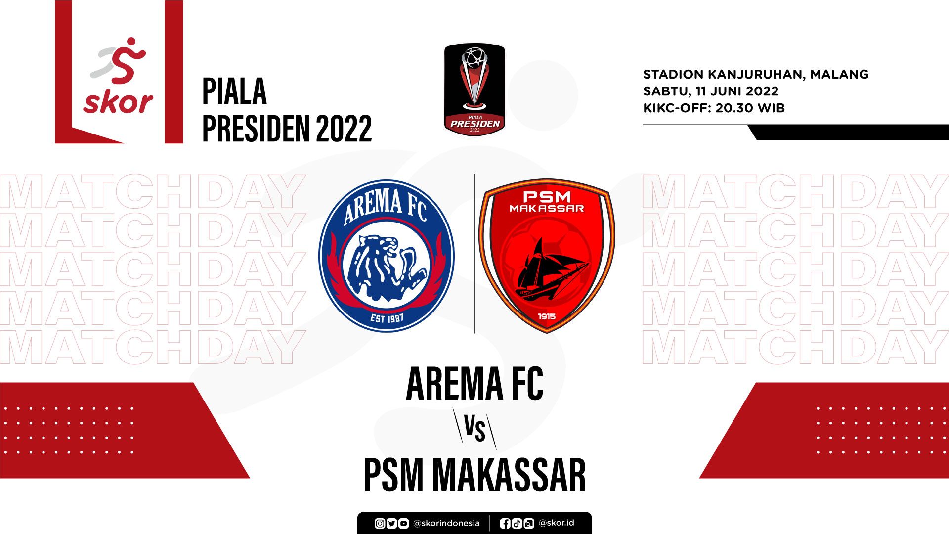 Cover Piala Presiden 2022, Arema FC vs PSM Makassar