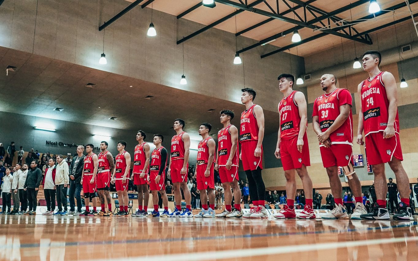Timnas Basket Indonesia saat menjalani laga uji coba di Australia