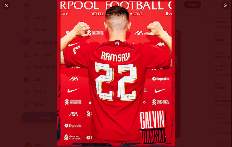 Calvin Ramsay resmi menjadi milik Liverpool. 