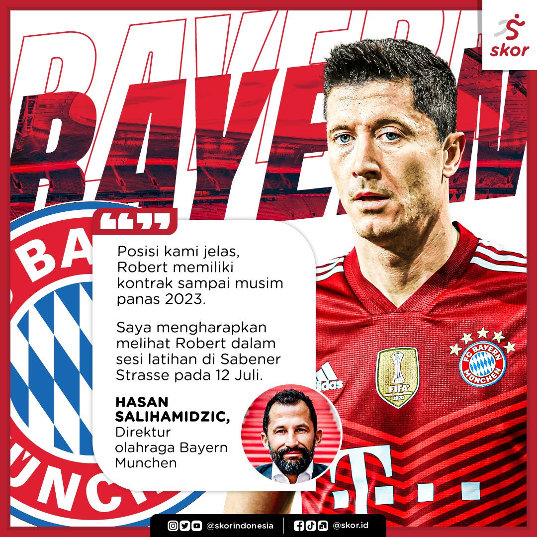 Bayern Munchen Bersikeras Tak Lepas Robert Lewandowski