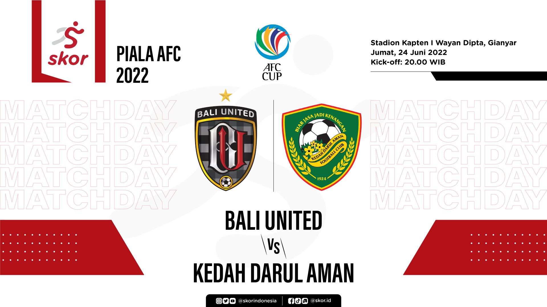 Cover Bali United vs Kedah Darul Aman
