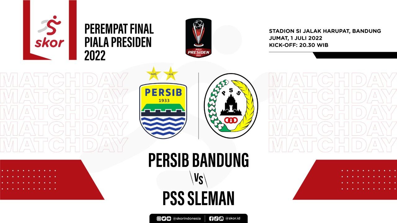 Cover Perempat final Piala Presiden 2022, Persib Bandung vs PSS Sleman