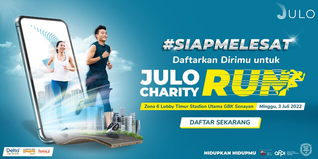 Julo Charity Run 2022 pada Minggu (3/7/2022).