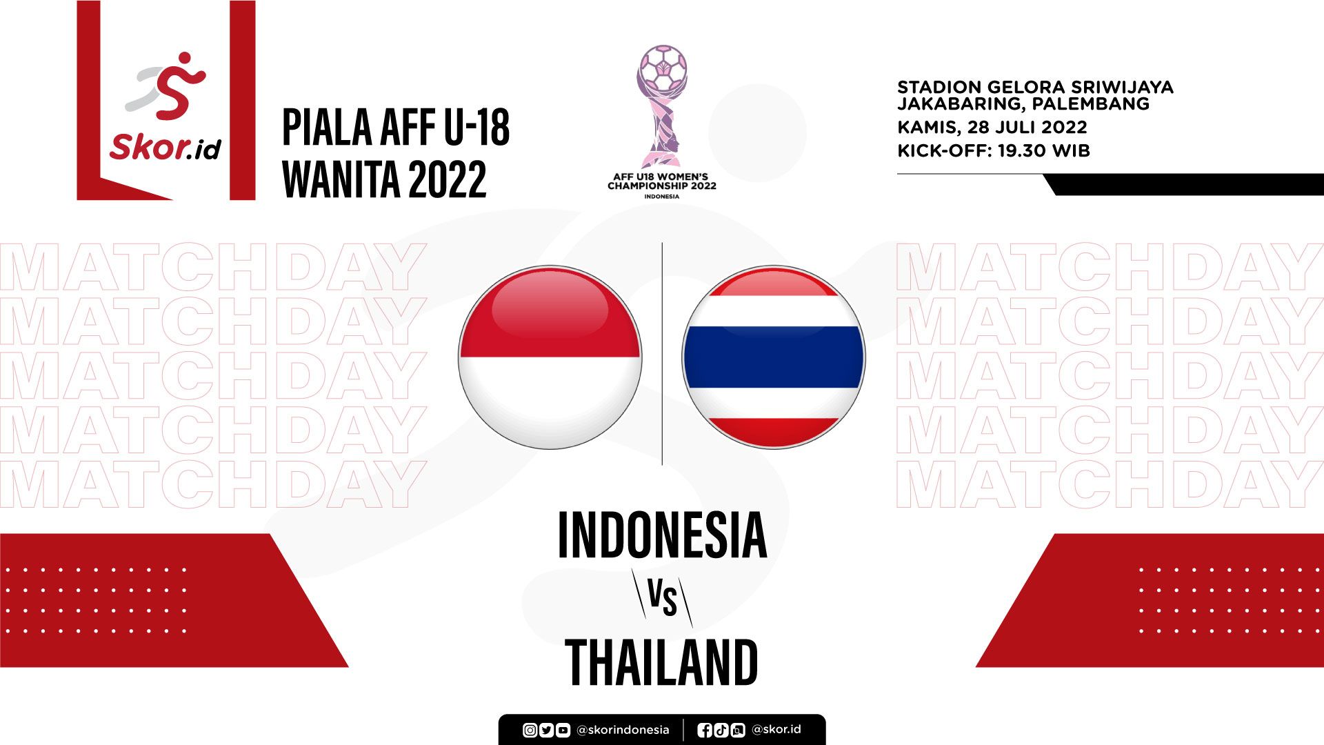Cover Piala AFF U-18 Wanita 2022, Indonesia vs Thailand