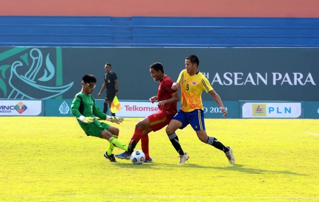 Tim sepak bola CP Indonesia berhasil kalahkan Thailand di pertandingan perdana ASEAN Para Games 2022.