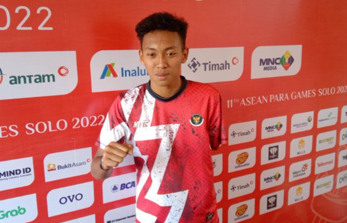 Firza Faturrahman Listyanto sukses meraih medali emas di ASEAN Para Games 2022 di Kota Solo.