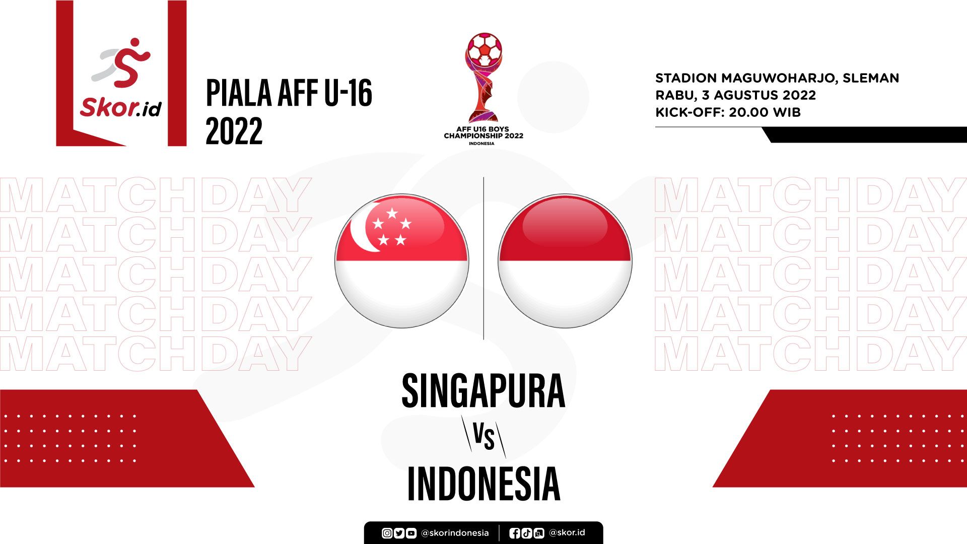Piala AFF U-16 2022, Singapura vs Indonesia