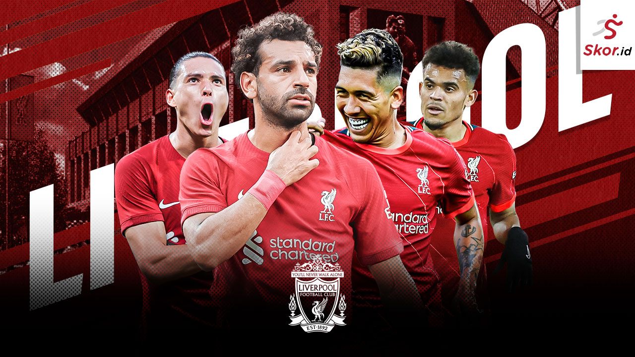 Cover Player Liverpool: Darwin Nunez, Mohamed Salah, Roberto Firmino, Luis Diaz.