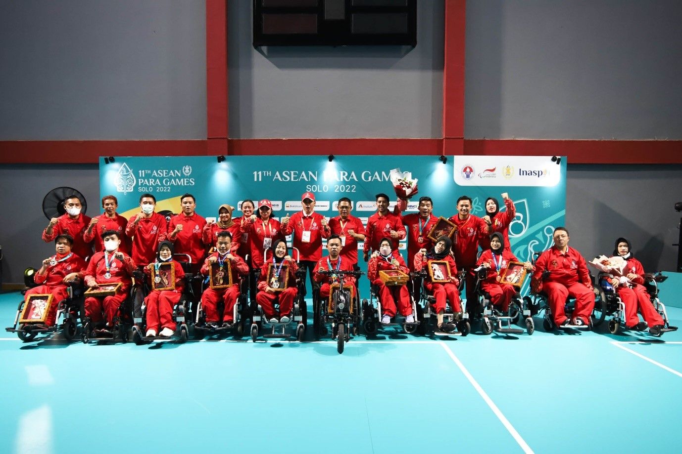 Timnas Boccia Indonesia meraih total 11 medali selama ASEAN Para Games 2022 di Hall FKOR UNS Surakarta hingga Jumat (5/8/2022).