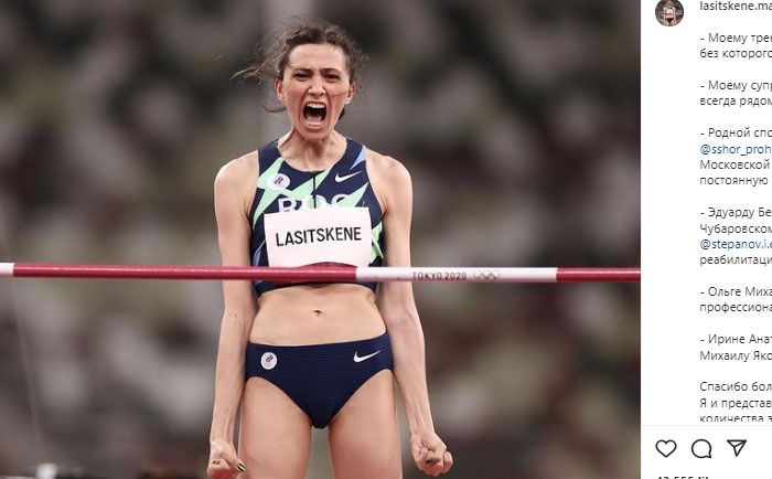 Juara dunia lompat tinggi tiga kali Mariya Lasitskene