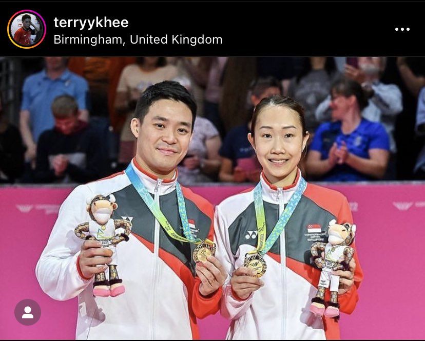 Ganda campuran Singapura, Terry Hee/Jessica Tan sukses mencetak sejarah dengan merebut medali emas Commonwealth Games 2022.