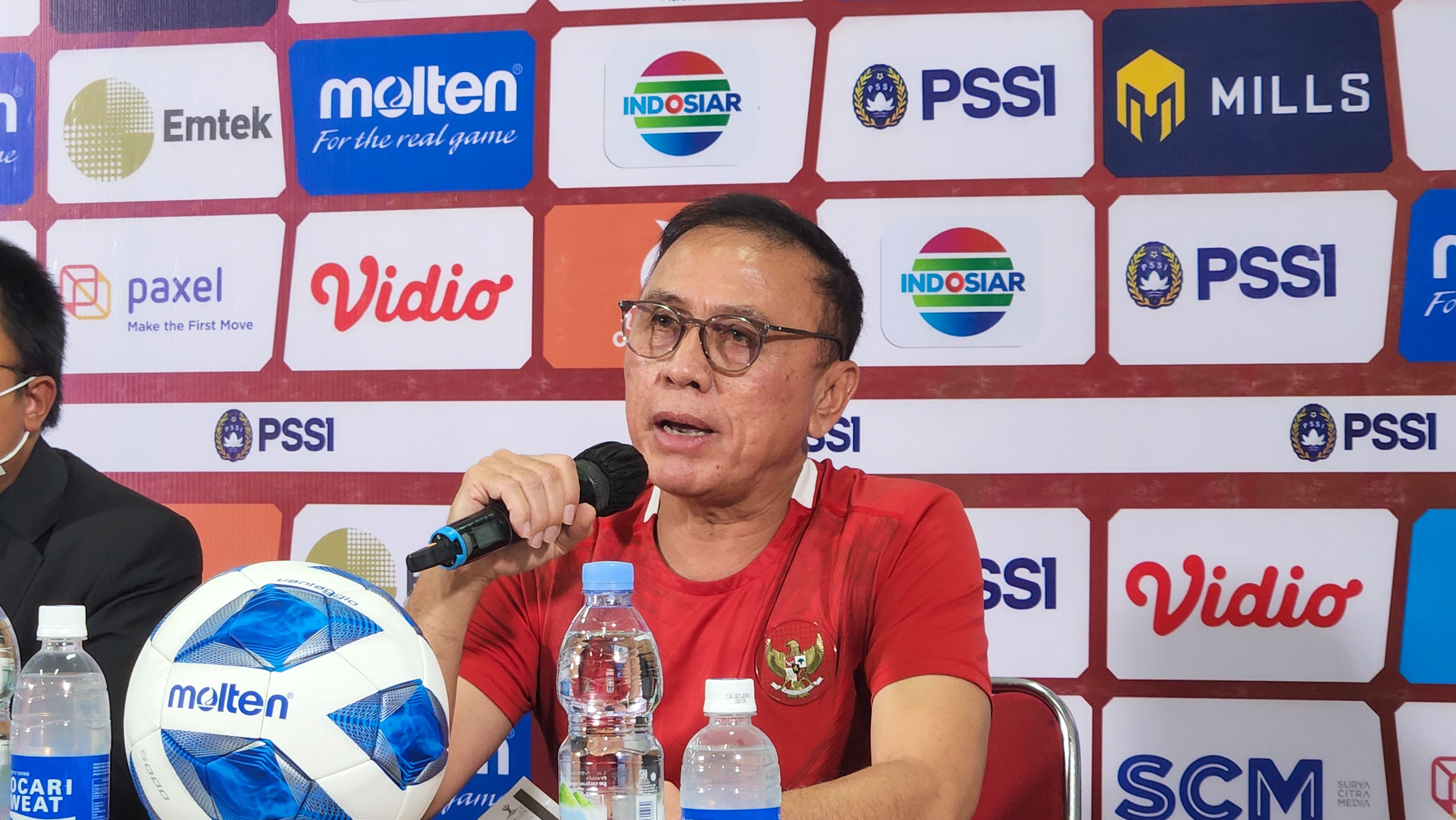 Ketua Umum PSSI, Mochamad Iriawan, saat memberikan keterangan di hadapan awak media seusai laga timnas U-16 Indonesia kontra Vietnam di Stadion Maguwoharjo, Sleman, Sabtu (6/8/2022).