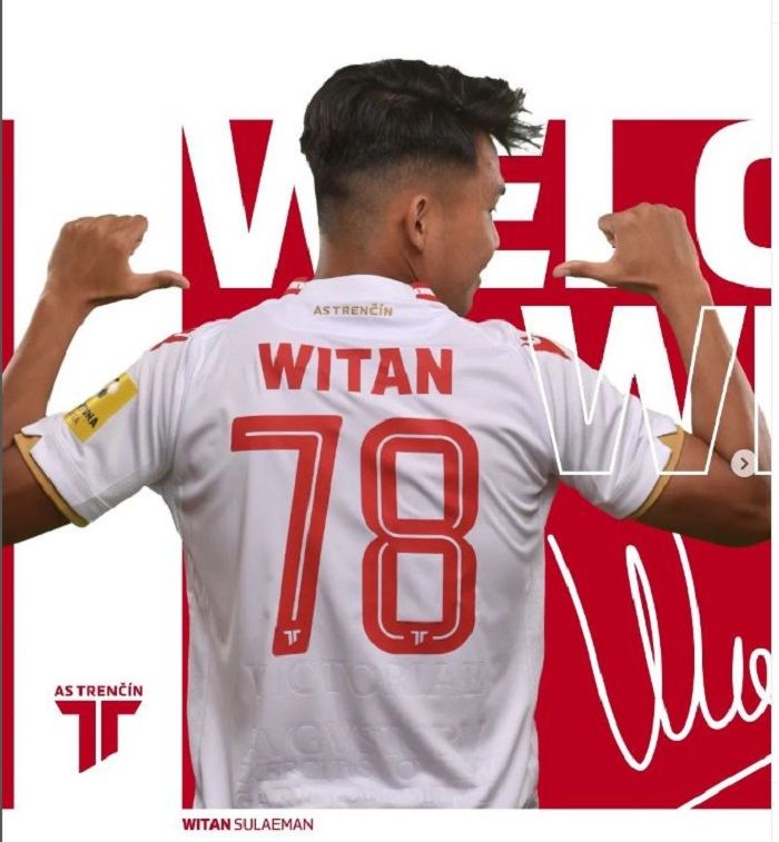 Witan Sulaeman bergabung dengan klub Slovakia, AS Trencin, 9 Agustus 2022.