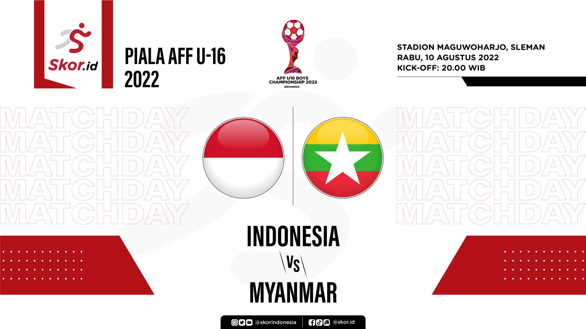 Piala AFF U-16 2022,  Indonesia vs Myanmar