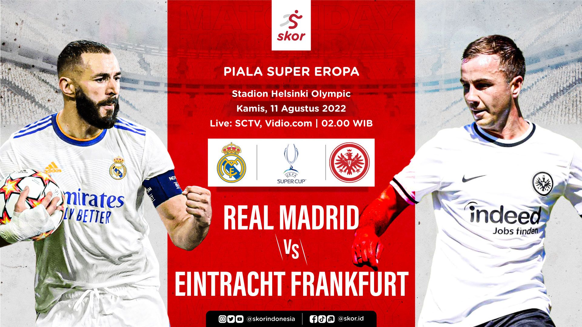 Piala Super Eropa 2022, Real Madrid vs Eintracht Frankfurt