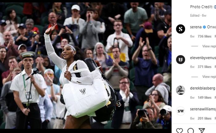 Sinar Serena Williams di lapangan tenis makin meredup. 