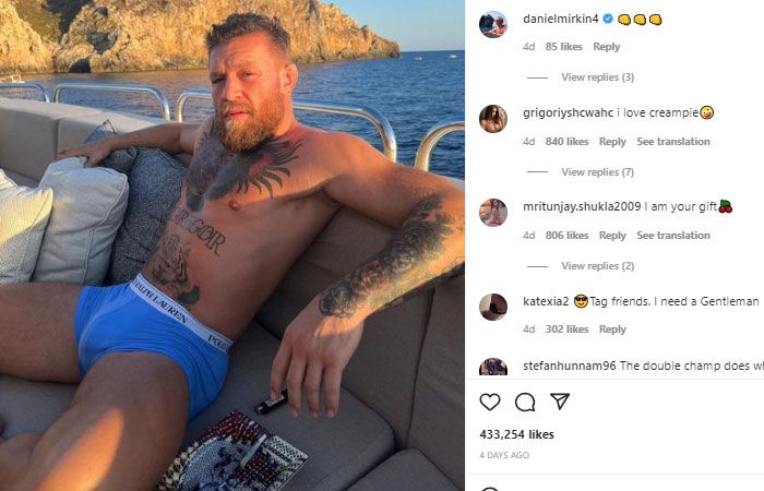 Conor McGregor bersantai di Mediterania di kapal pesiarnya dengan asbak Hermesnya yang sangat mahal