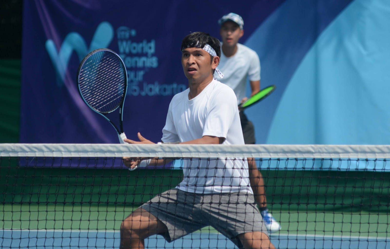 Ganda putra Nathan Anthony Barki (belakang)/Christopher Rungkat melaju ke final Amman International Tennis Championships 2022 pada Jumat (12/8/2022) di Jakarta.