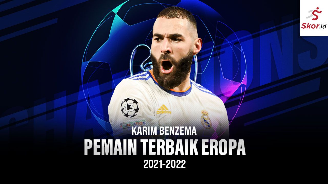 Cover Karim Benzema Pemain Terbaik Eropa 2021-2022