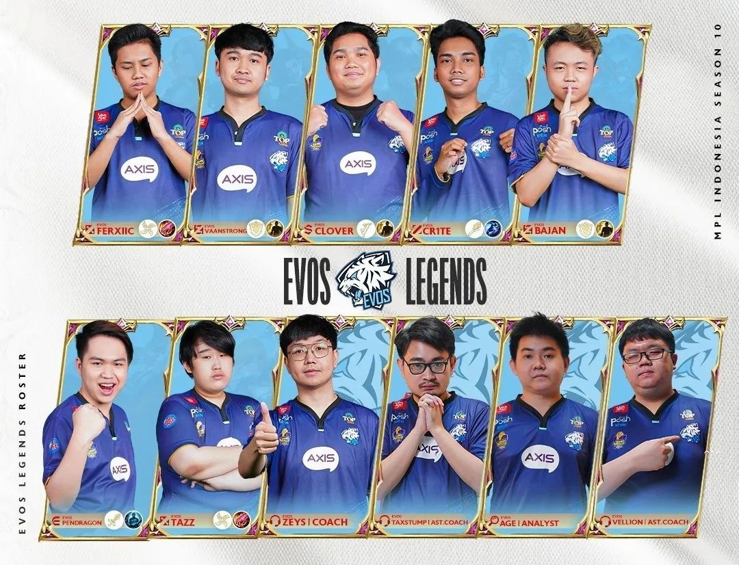 Roster EVOS Legends di MPL Indonesia Season 10