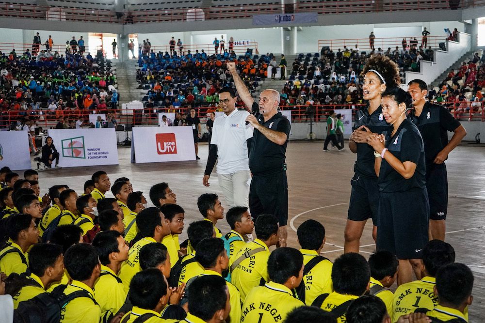 Suasana Jr. NBA Coaches Academy di Medan, Senin (5/9/22)