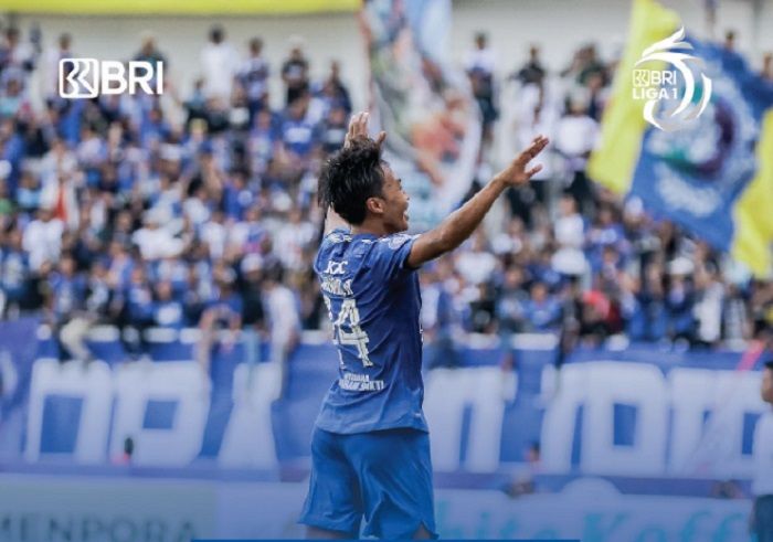 Riyan Ardiansyah merayakan hat-trick darinya untuk PSIS Semarang ke gawang Persikabo 1973 dalam laga pekan kesembilan Liga 1 2022-2023, 9 September 2022.