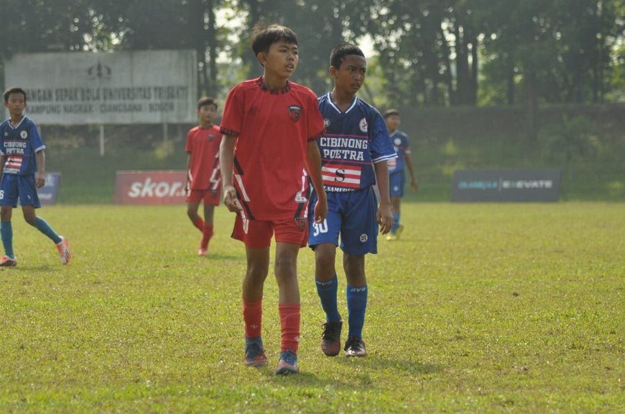 Potret Lionel Messi, pemain sayap Serpong City di Liga TopSkor U-13 2022-2023.