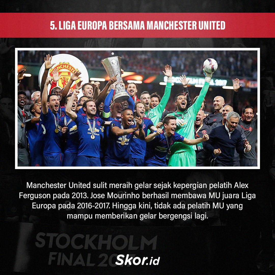 Jose Mourinho memberikan gelar Liga Europa untuk Manchester United.