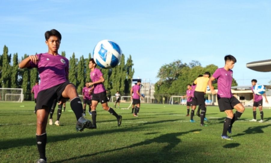 Suasana pemusatan timnas U-17 Indonesia di Bogor untuk persiapan menghadapi kualifikasi Piala AFC U-17 2023..