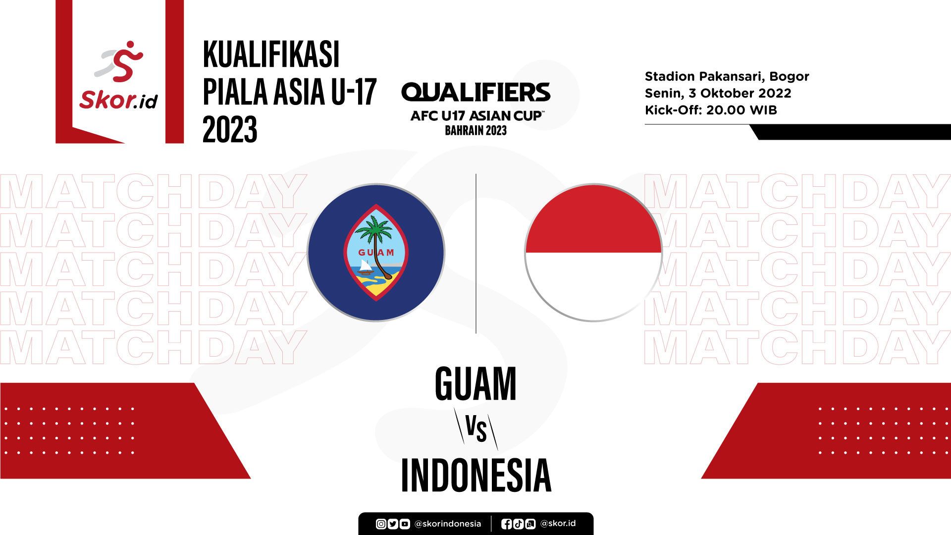 Cover Kualifikasi Piala Asia U-17 2023, GUAM vs INDONESIA