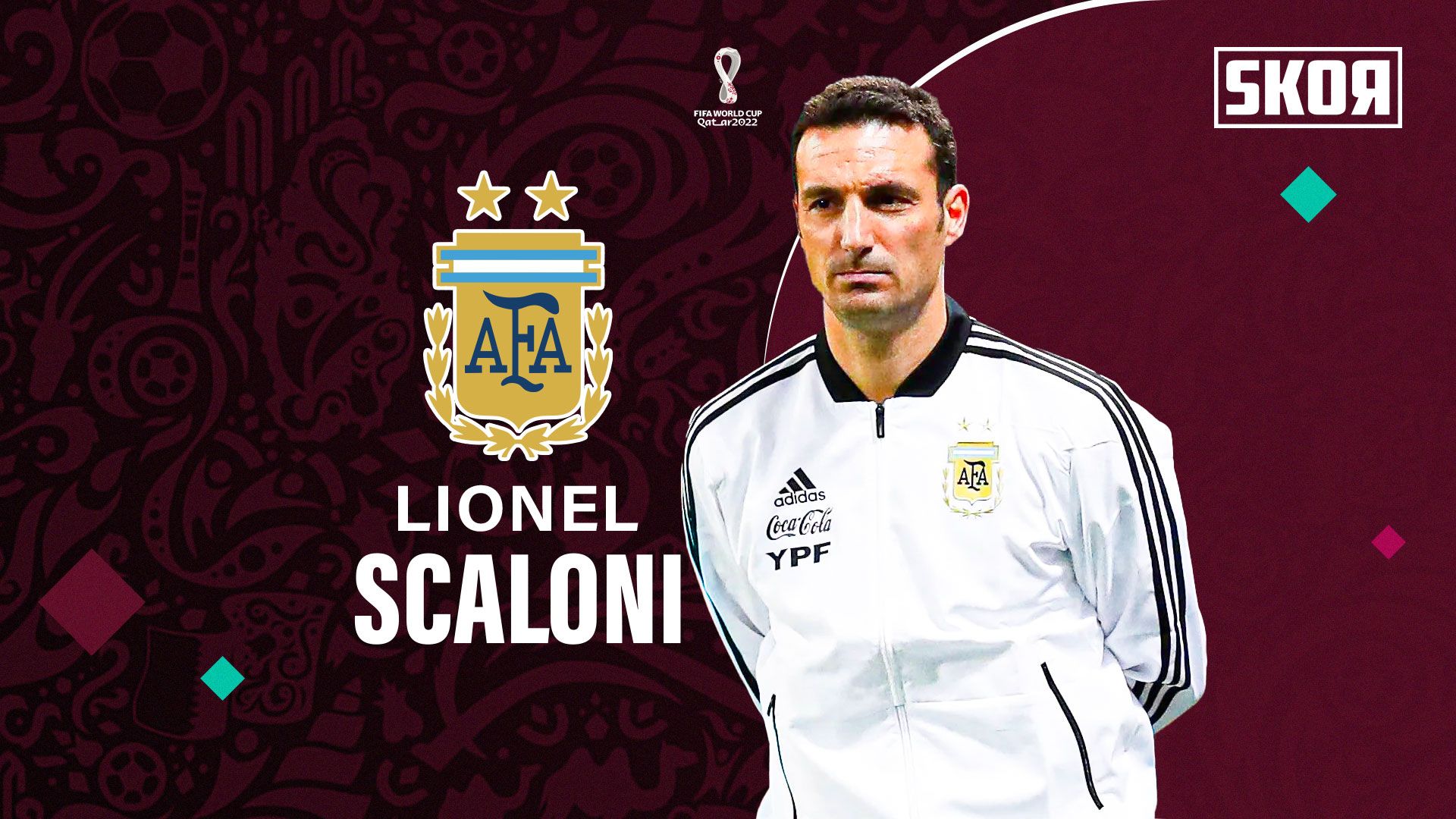 Cover  Lionel Scaloni, pelatih timnas Argentina.