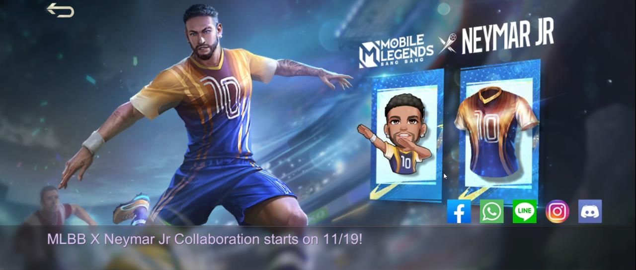 Kolaborasi Mobile Legends dan Neymar.