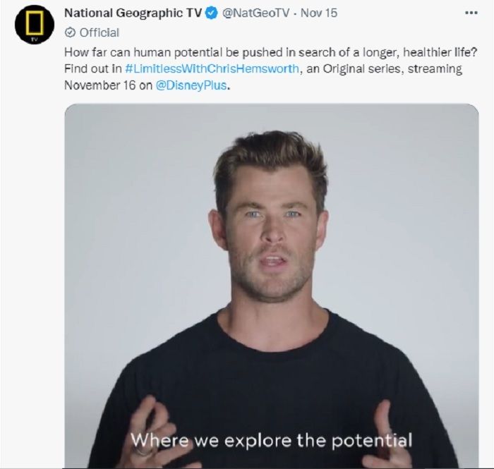 Chris Hemsworth mengetahui dirinya memiliki kemungkinan mengembangkan penyakit Alzheimer saat syuting serial dokumenter Limitless dari Disney+ dan National Geographic.