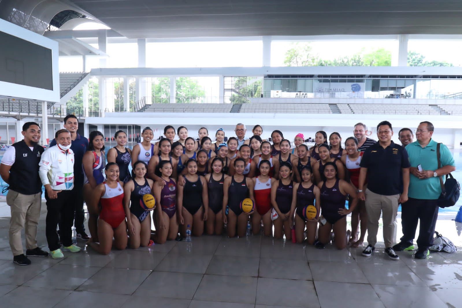 PB PRSI mengadakan seleknas timnas polo air putra dan putri di Stadion Akuatik GBK, Jakarta, pada 7 Oktober 2022. 