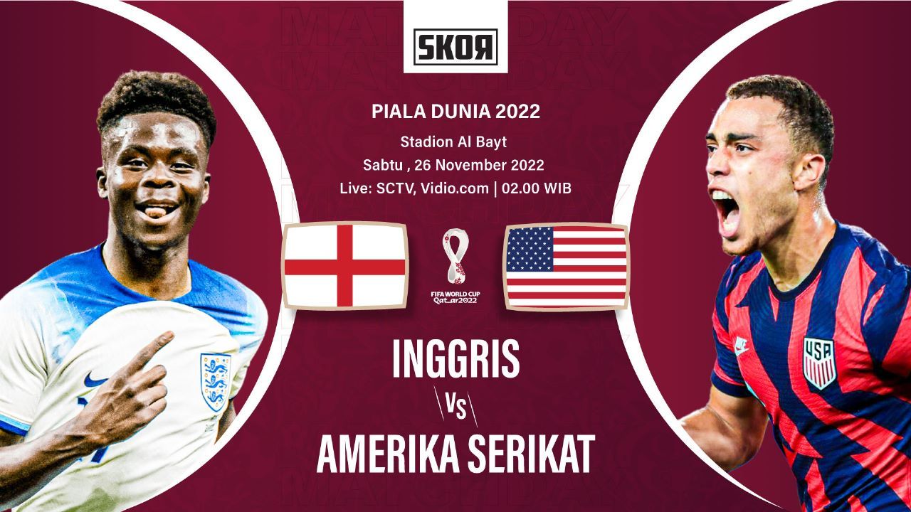 Cover Inggris vs Amerika Serikat, Bukayo Saka vs Sergino Dest.
