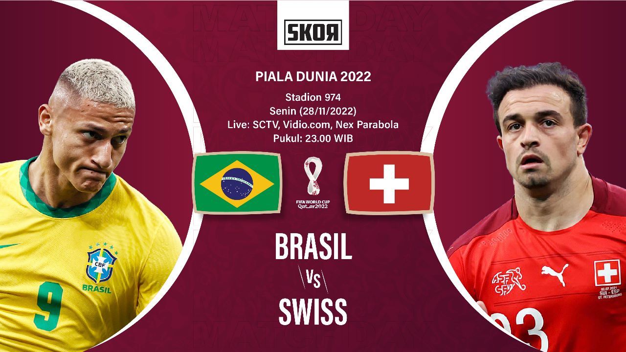 Cover Brasil v Swiss, Richarlison vs Xherdan Shaqiri