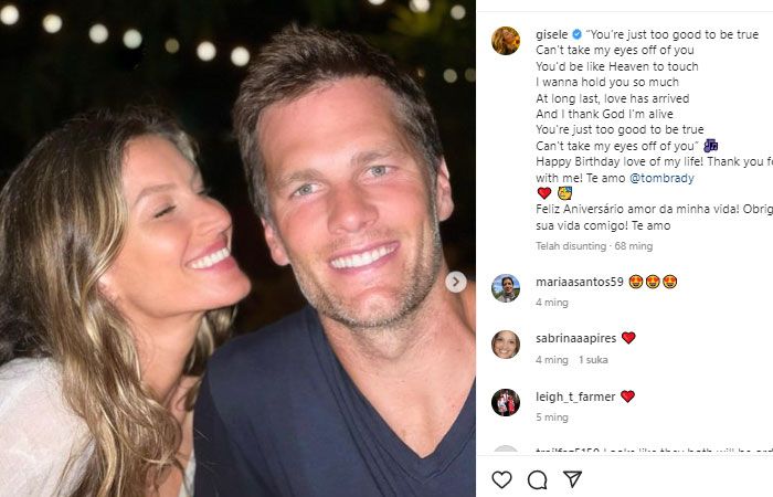 Legenda NFL Tom Brady setelah perpisahannya dengan istrinya model Gisele Bundchen.