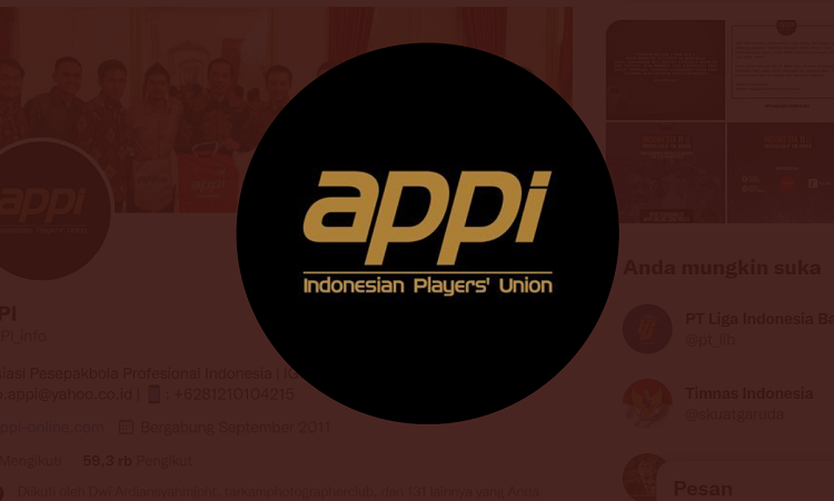 Logo Asosiasi Pesepak Bola Profesional Indonesia atau APPI.