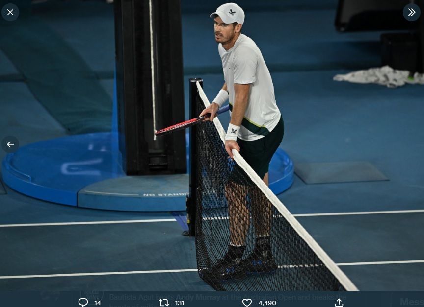 Petenis Andy Murray tersingkir dari Australian Open 2023 setelah kalah dari Roberto Bautista Agut di babak ketiga.