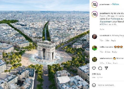 Para atlet peserta Olimpiade Paris 2024 akan menikmati suasana jalanan Champs-Élysées yang lebih rindang dan hijau saat mereka tiba di Paris.