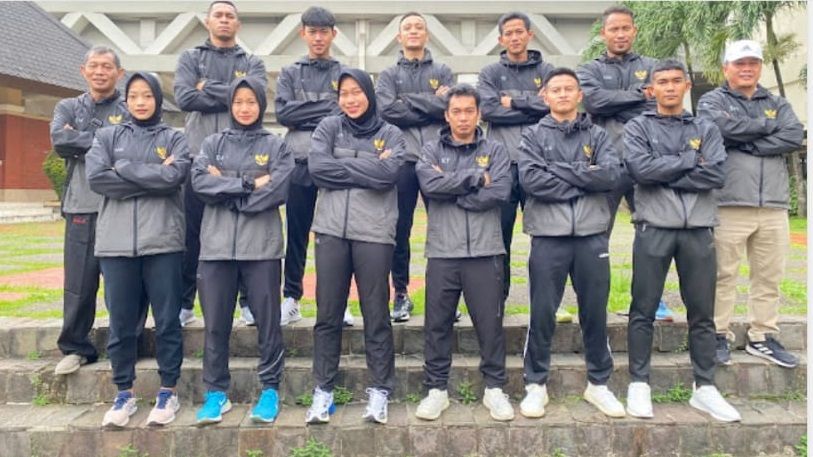 Tim pencak silat Indonesia yang dikirim ke 8th SEA Pencak Silat Championship 2022 di Singapura pada 25-27 Februari 2022.